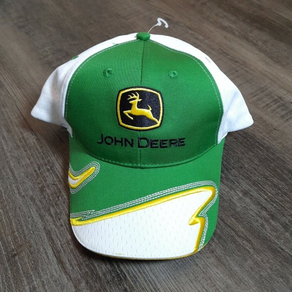 Vtg John Deere Shark Tooth Adjustable Hat Cap